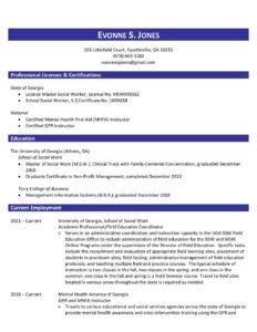 Jones-Evonne-Resume-2023 - School of Social Work