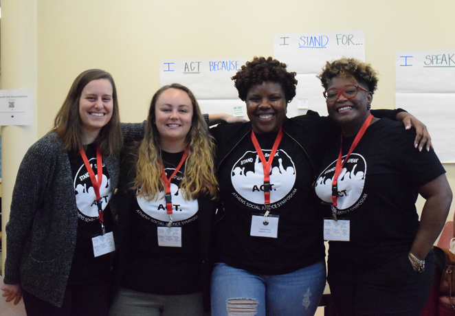 Students from the UGA School of Social Work at the 2019 Athens Social Justice Symposium. Photo: Alonte Lee, University of Georgia