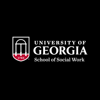 UGA School of Social Work logo on black background