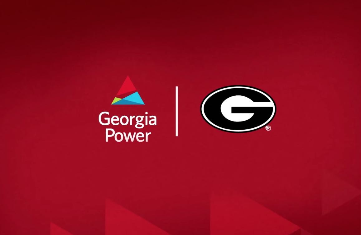 Georgia Power logo and UGA athletics logo